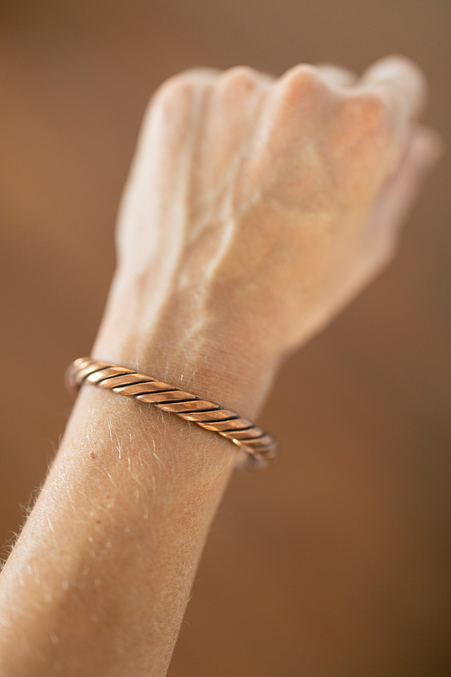 Kopero Premium Koperen Armband Gedraaid, 100% puur koper, om de pols