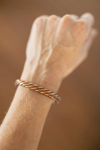 Kopero Premium Koperen Armband Gedraaid, 100% puur koper, om de pols