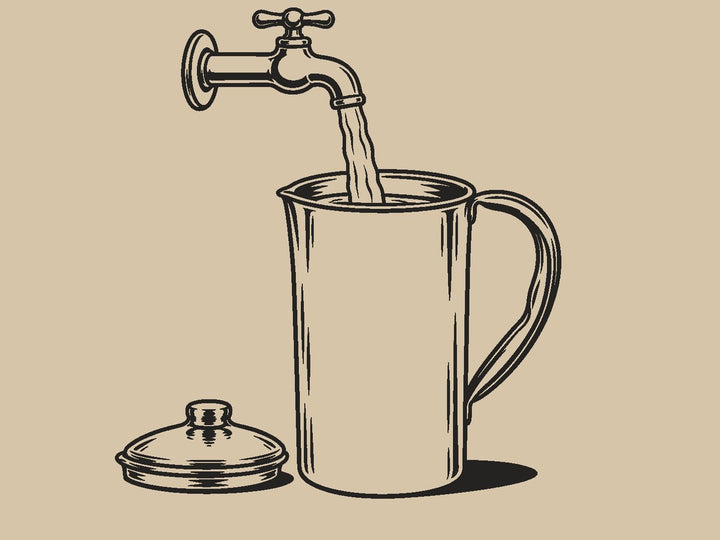 Vul met plat drinkwater