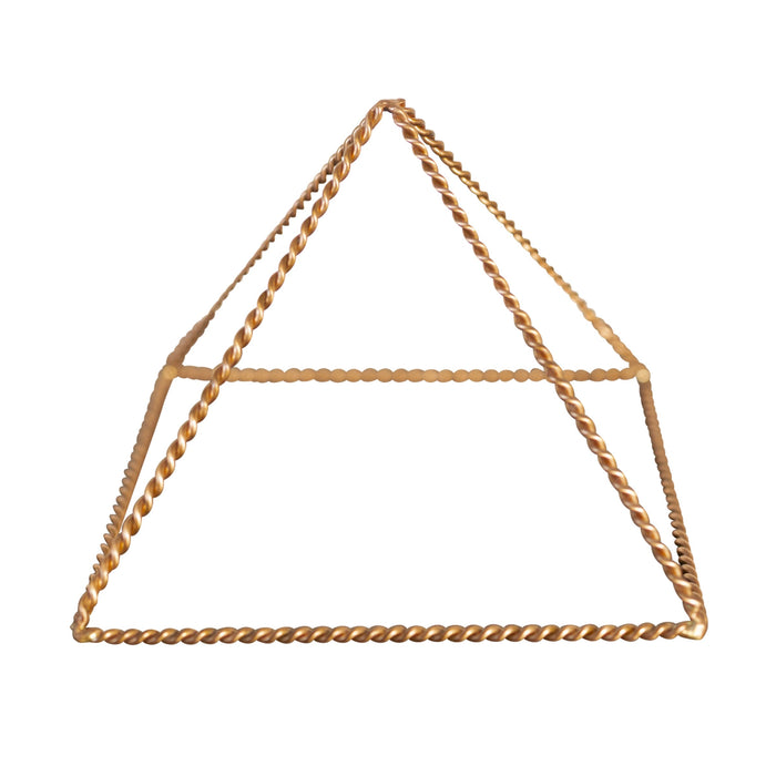 Kopero Koperen Piramide Energizer Gedraaid Groot (23,56 cm) van gedraaid koperdraad, productfoto op witte achtergrond